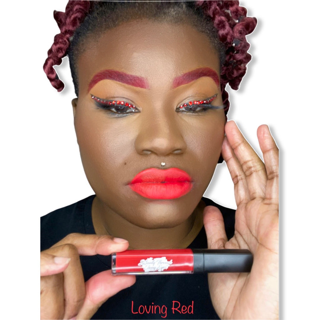 Red liquid matte lipstick